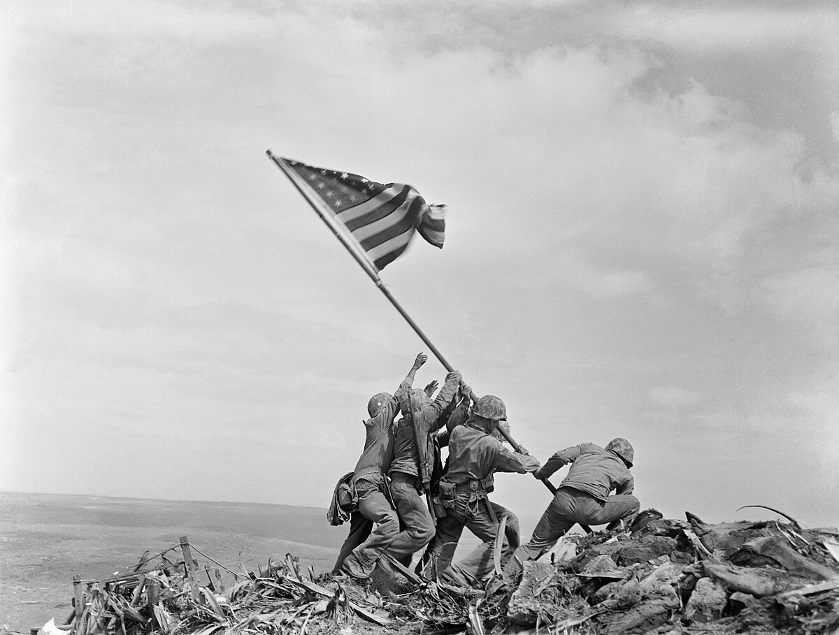 United States flag in Iwo Jima